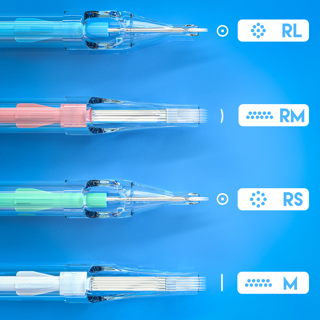 WJX New Tattoo Cartridges #12 Diameter 0.35MM 3.5mmTaper(RSL